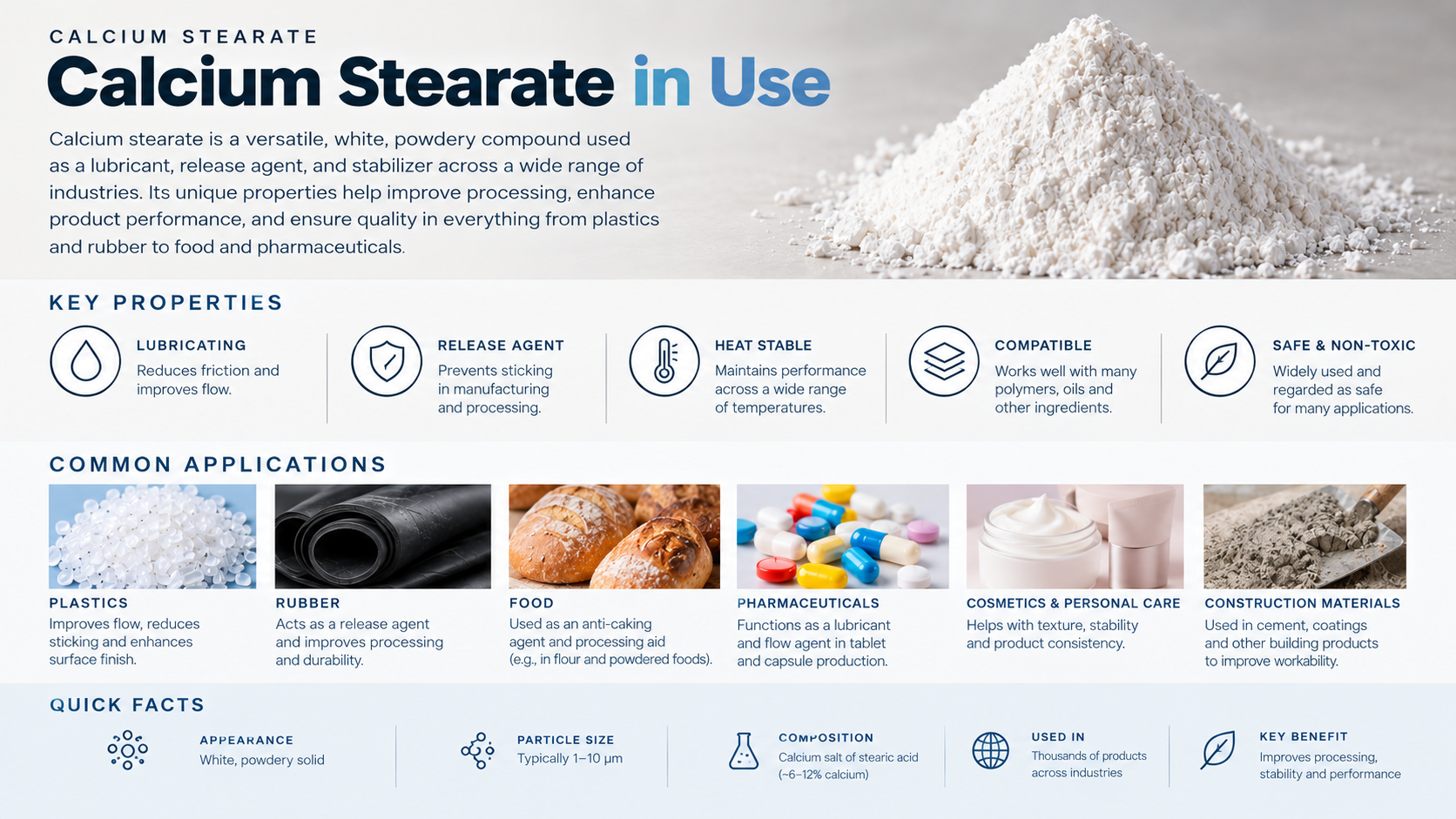 Calcium Stearate in use